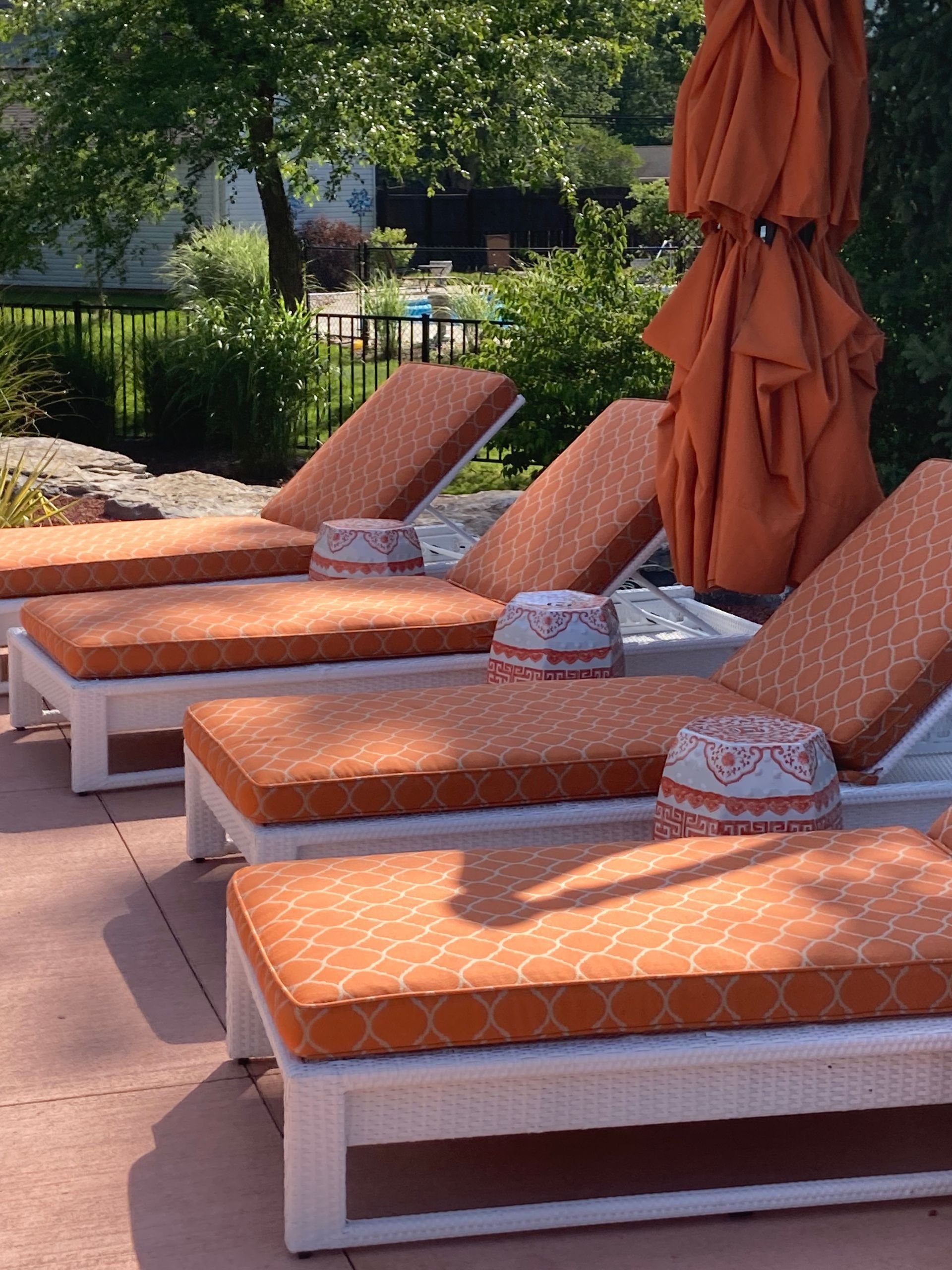 Outdoor lounge chairs with custom upholstery in Buffalo, NY