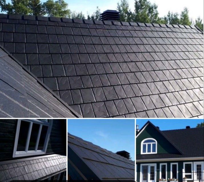 black metal roof shingle