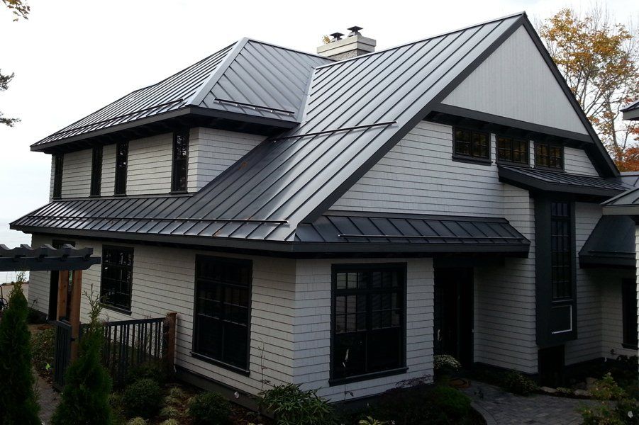 Black color Standing seam metal roofs