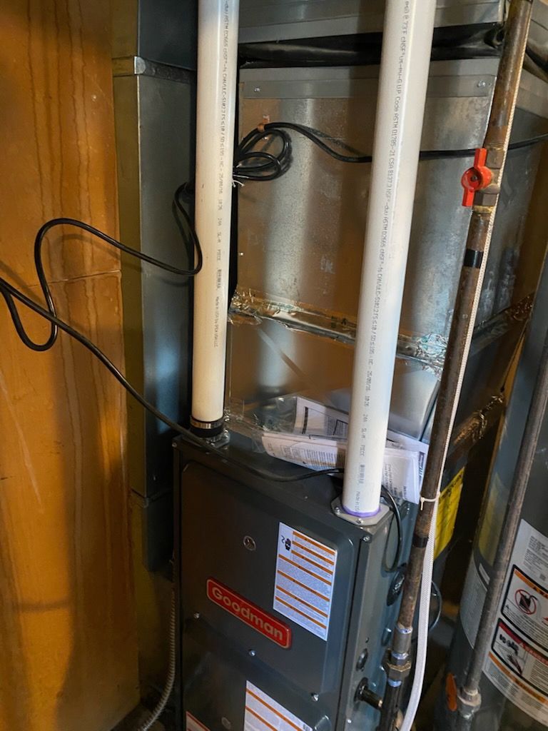Pressure gauges on HVAC unit, showcasing professional furnace repair services. Pressure gauges on HVAC unit, showcasing professional furnace repair services.