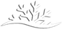 A stylized representation of coral or plant-like structures above a curved line, likely water. A stylized representation of coral or plant-like structures above a curved line, likely water.