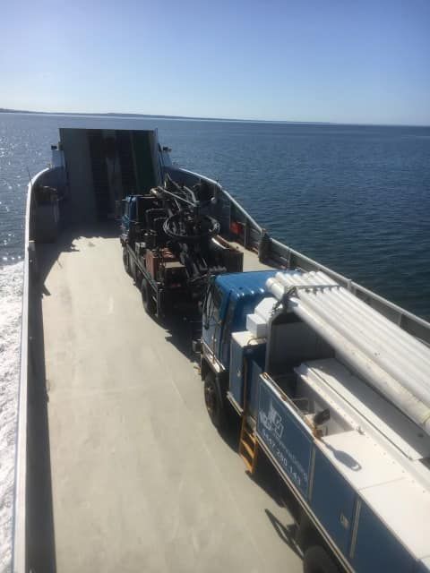 A Large Boat is Floating on Top of a Body of Water — Cheyenne Drilling on the Sunshine Coast, QLD