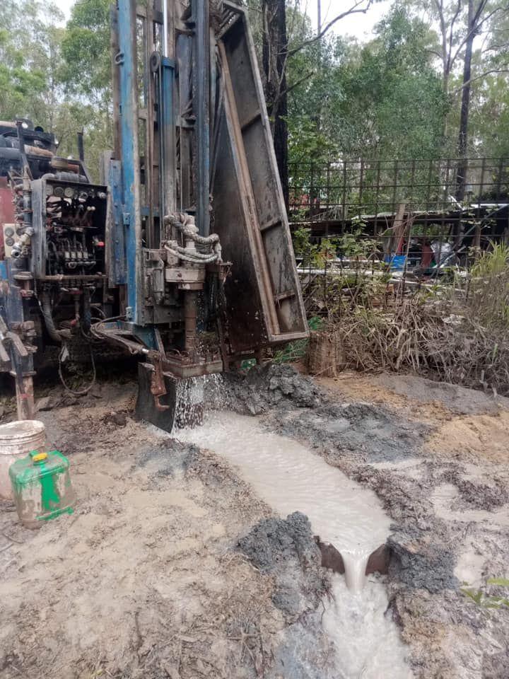 A Water Well is Being Drilled in the Dirt in the Woods — Cheyenne Drilling on the Sunshine Coast, QLD