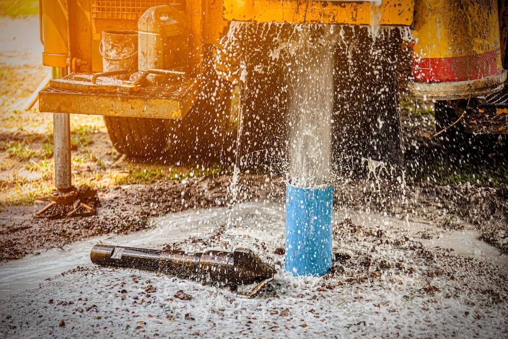 A Water Pump is Drilling a Hole in the Ground — Cheyenne Drilling on the Sunshine Coast, QLD