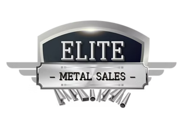 Logo for Elite Metal Sales: silver badge with 