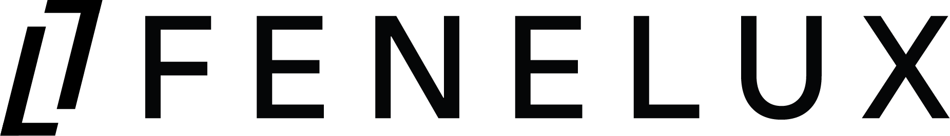 The word fenelux is written in blue on a white background