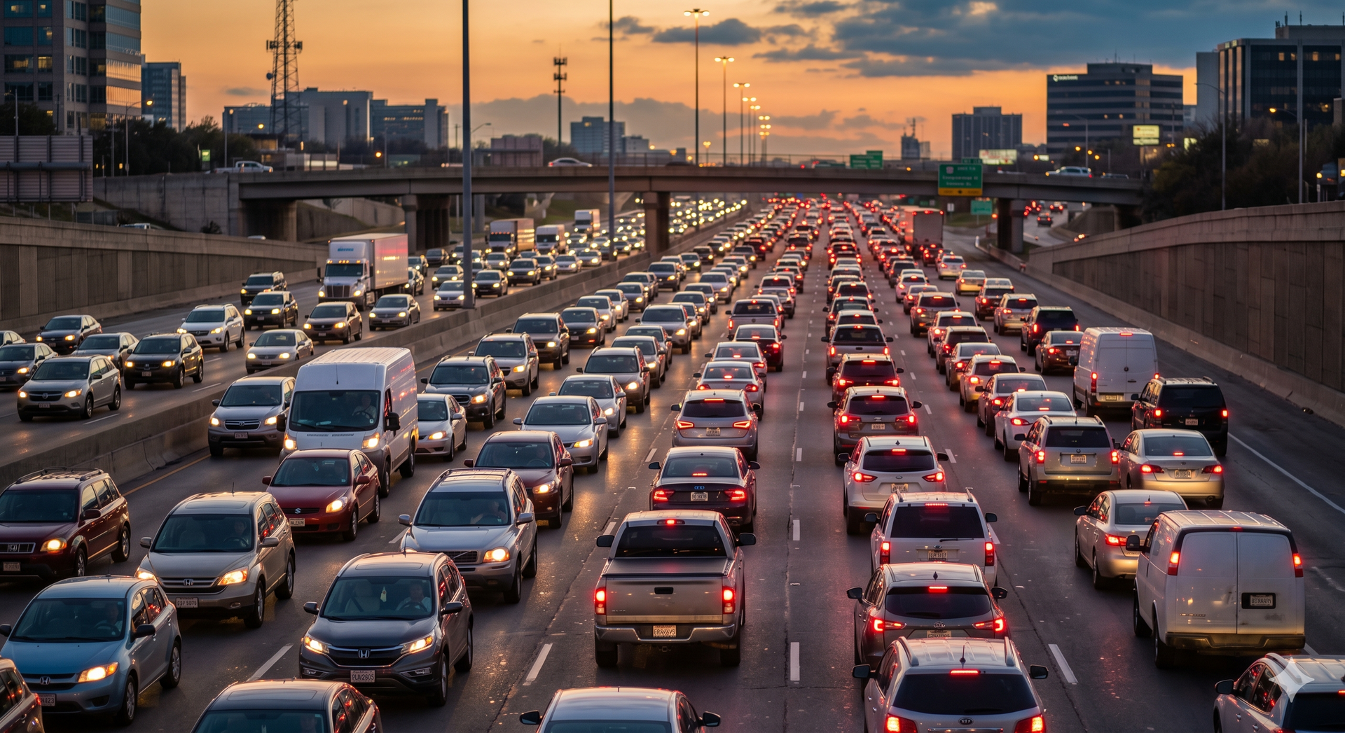 heavy traffic in a city