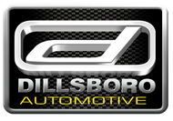 Logo for Demo Auto Repair: text with a gear icon, red and navy colors.