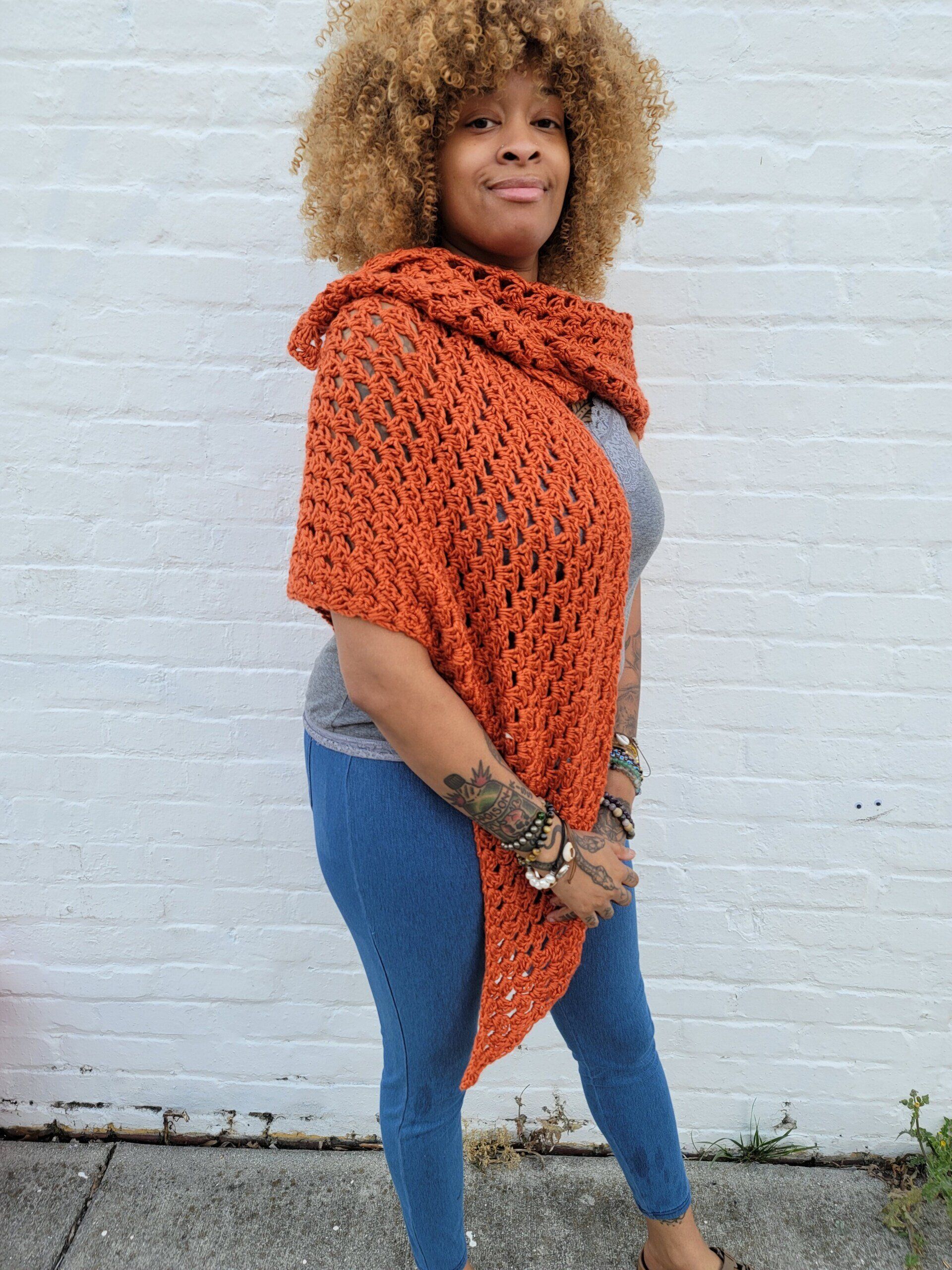 Crocheted Triangle Shawl