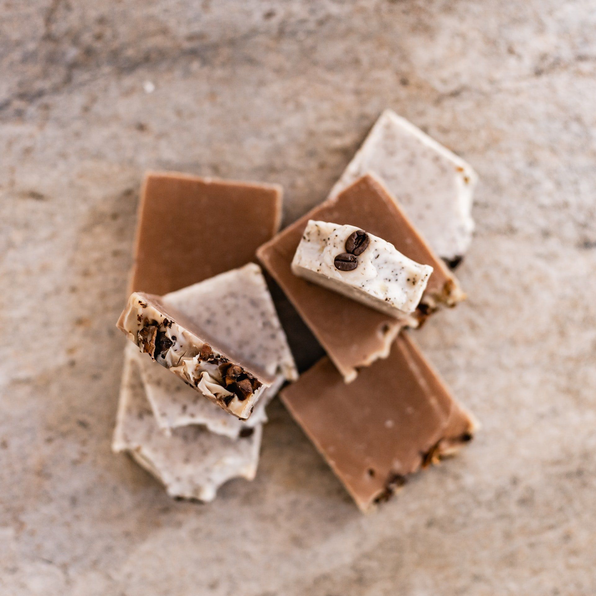 several pieces of soap are stacked on top of each other