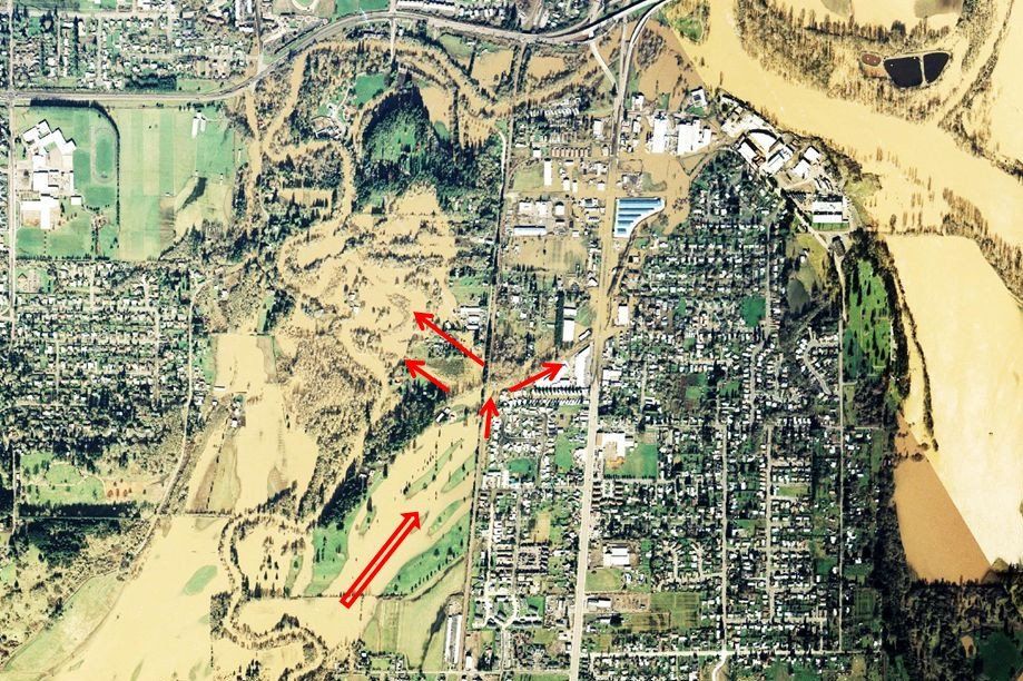 1996 Flood at Maximum Extent (Friday, February 9)