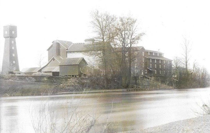 Flour Mill Wheel Ground Grain by Water Power