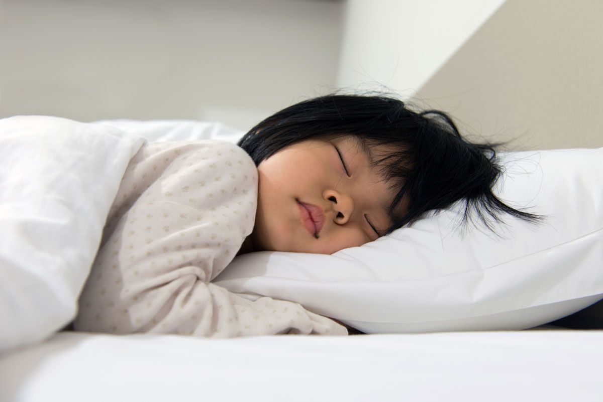 Kinderen slapen met goede lucht kwaliteit