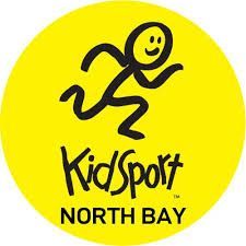 Yellow circle logo with a black stick figure running; 