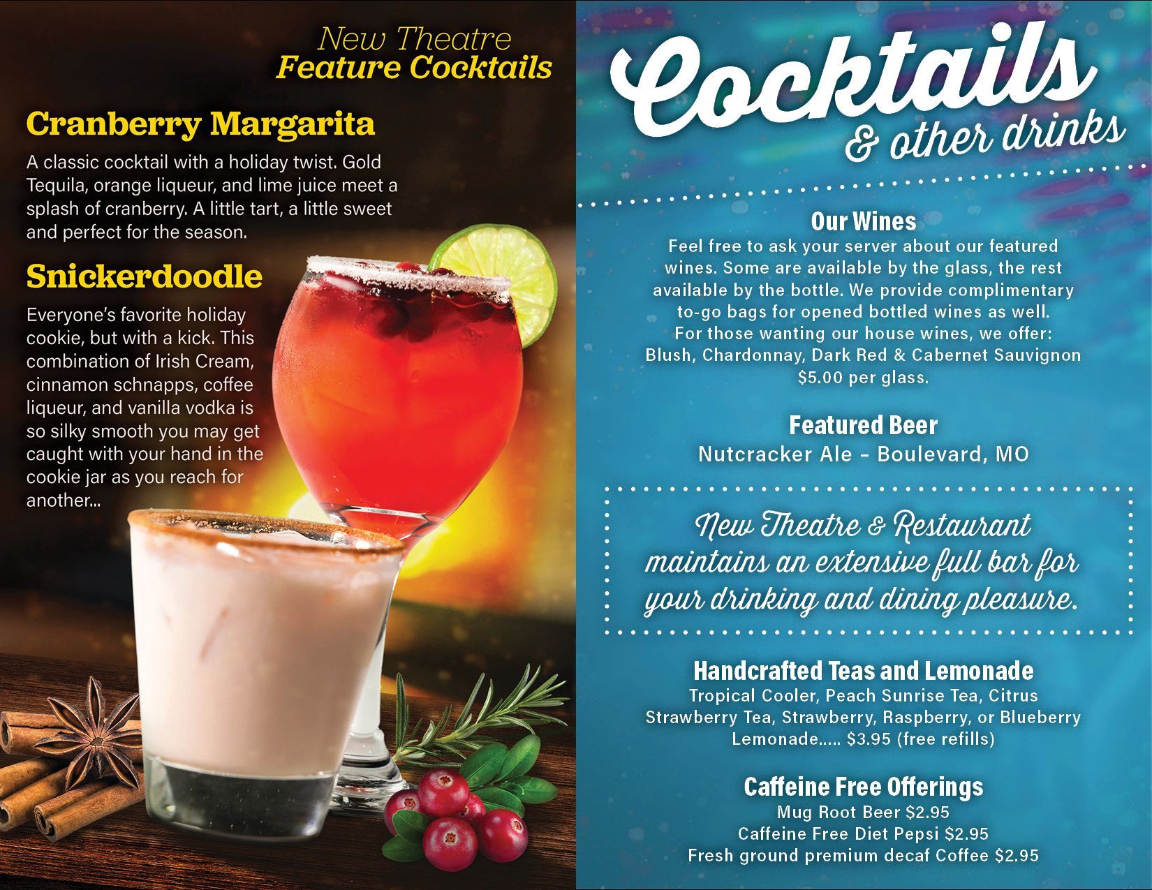 MENUS | New Theatre & Restaurant KC