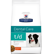 Un sac de nourriture pour chien Hill's Prescription Diet Dental Care T/D.