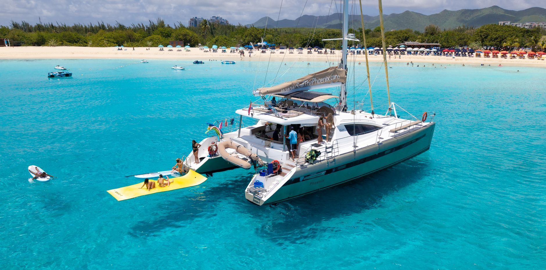 Sail The Phoenix at Mullet Bay, St. Maarten