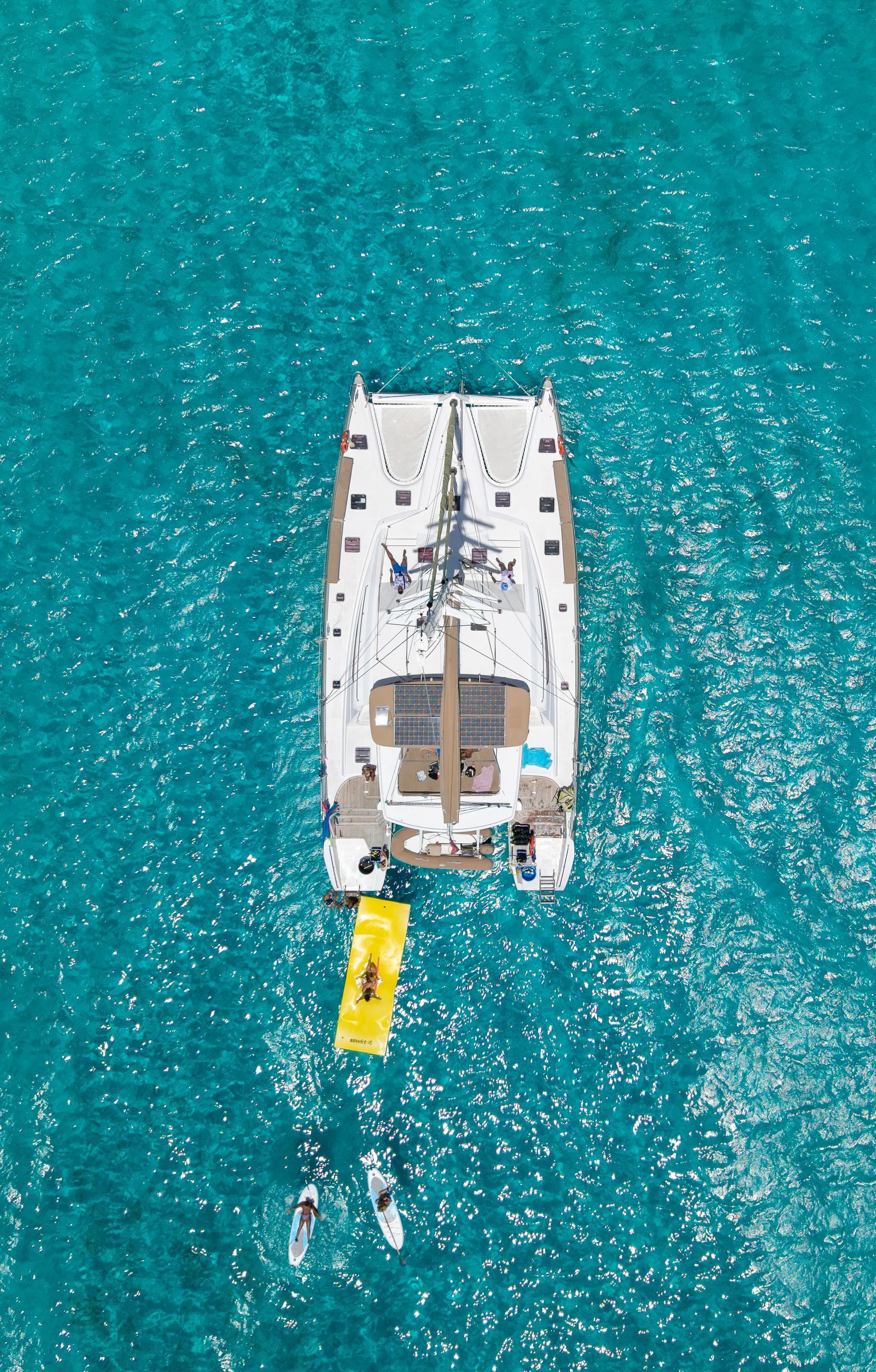 Aerial view of Sail The Phoenix, Private Boat Tour, SXM 