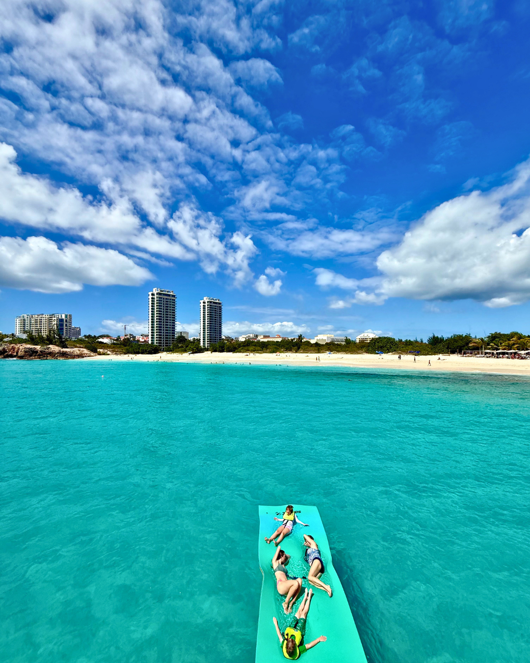 Relaxing at Mullet Bay