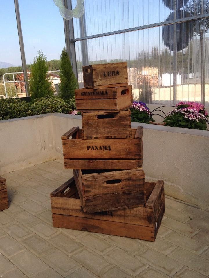 Cassette di legno ornamentali in stile country