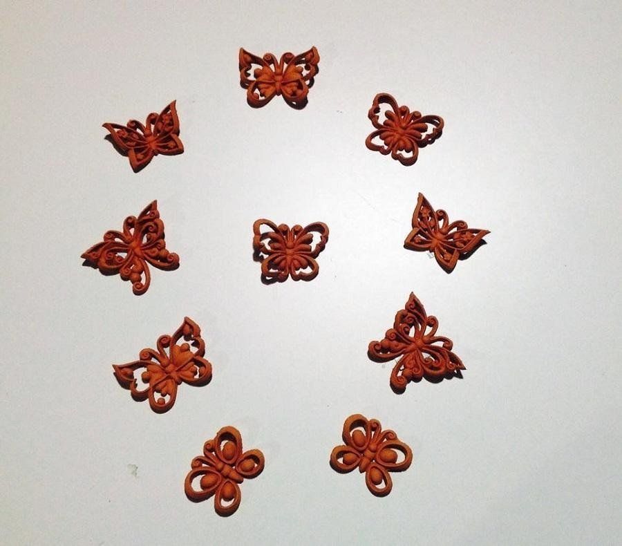 Farfalle in cotto fatte a mano