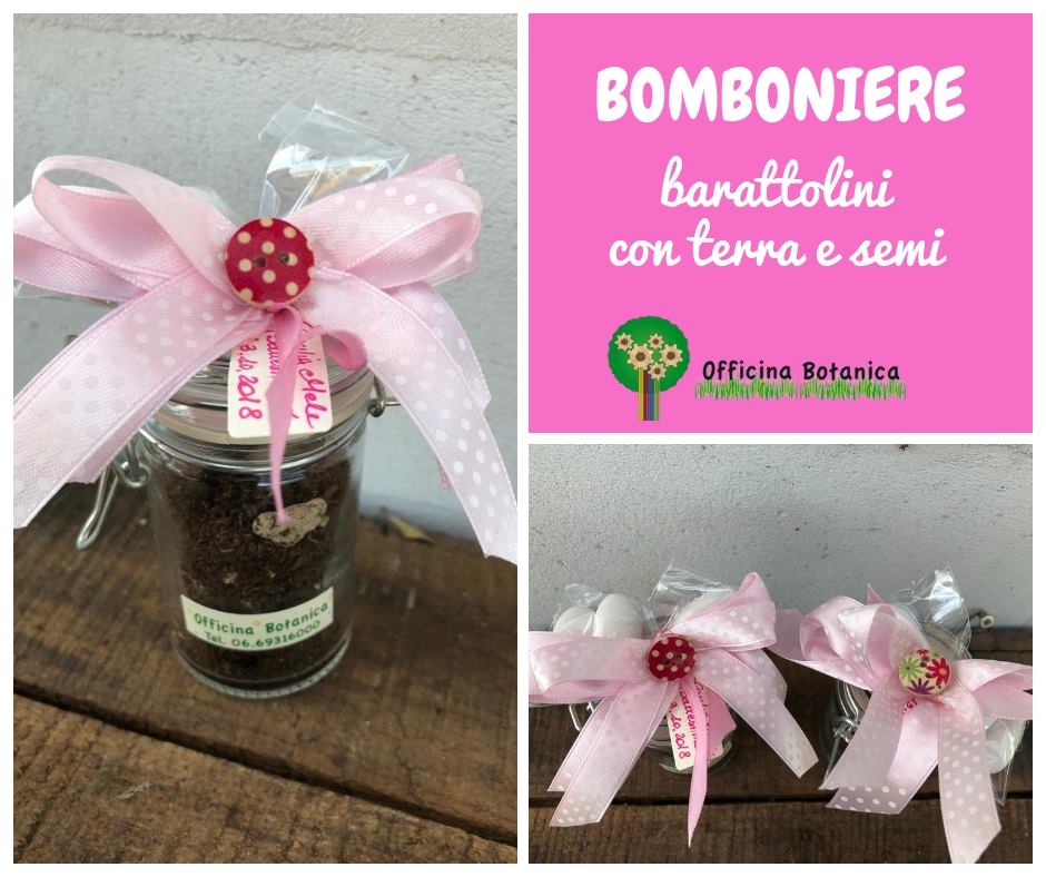 Barattolini con terra e semi per bomboniere