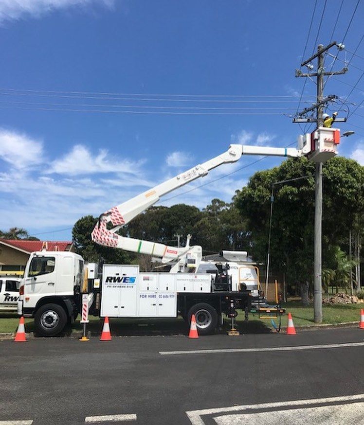 A White Truck on the Side — Rob Ward Electrical Services in West Ballina, NSW