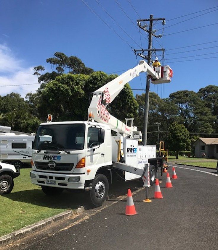 A White Truck on the Side — Rob Ward Electrical Services in West Ballina, NSW