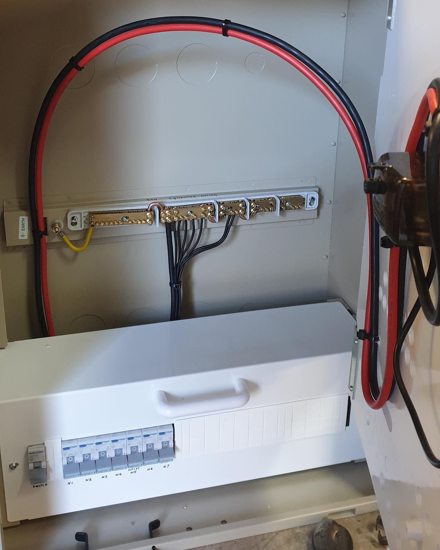 A White Box With a Bunch of Wires Coming Out of It — Rob Ward Electrical Services in West Ballina, NSW