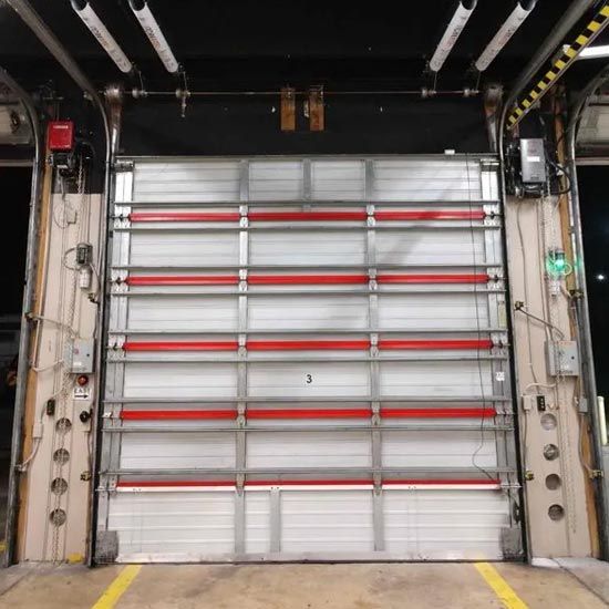 A door in Tampa, FL, that needs an overhead door repair