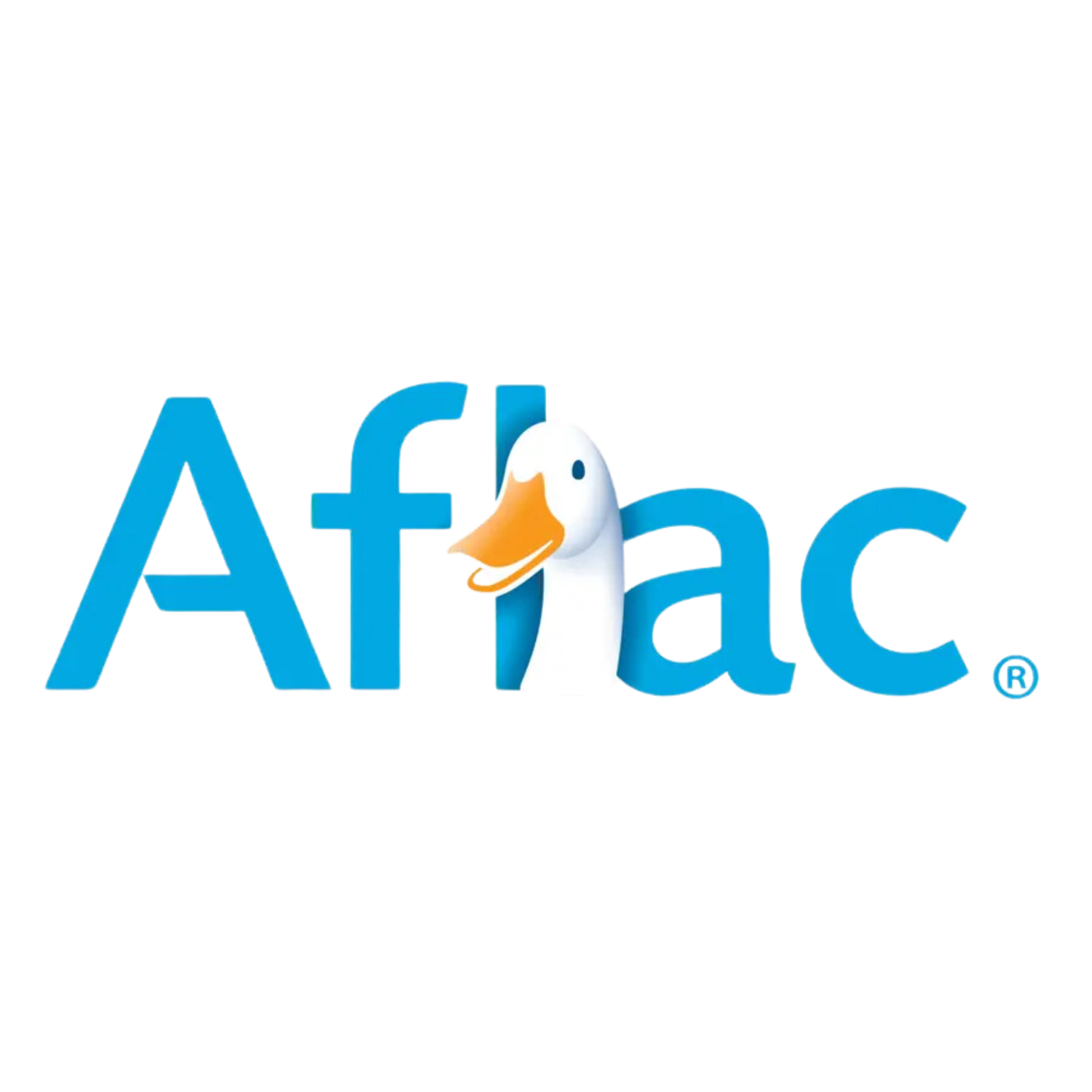 A logo for affac with a duck on it