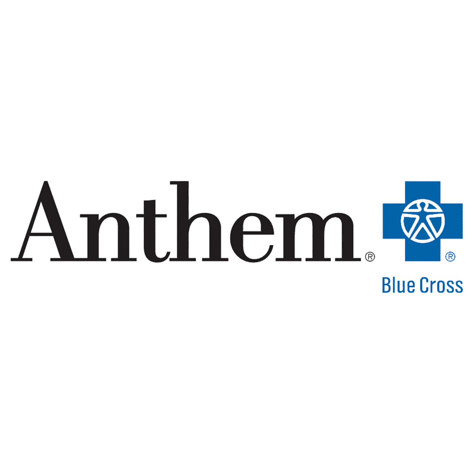 The anthem blue cross logo is on a white background.