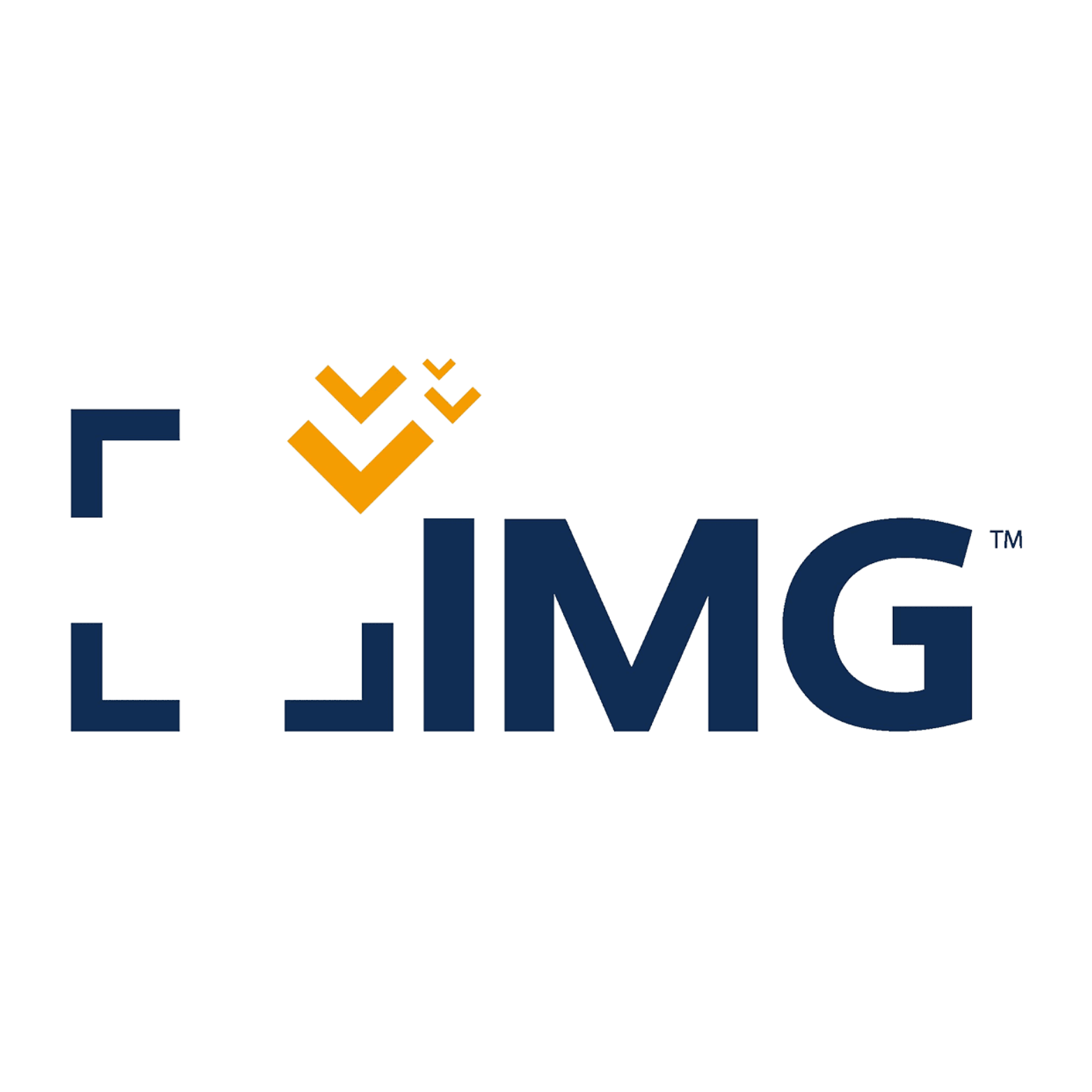 A blue and yellow logo for a company called img