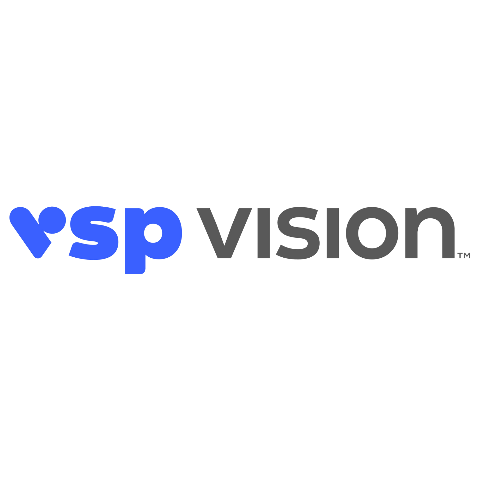 The logo for vsp vision is blue and gray on a white background.