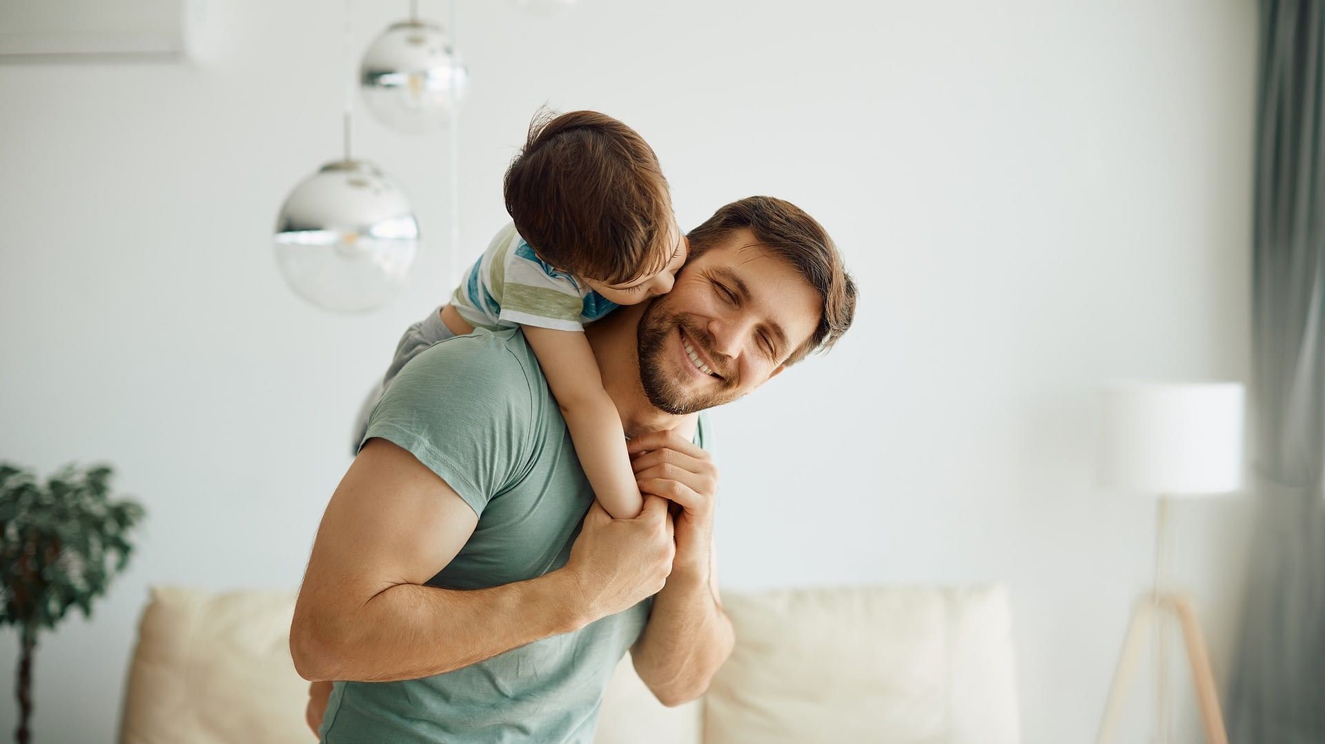 Father and Son playing together