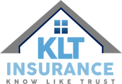 A logo for a company called klt insurance know like trust