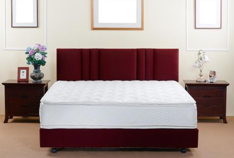 bed with white mattress