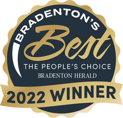 A badge that says bradenton 's best the people 's choice 2023 winner