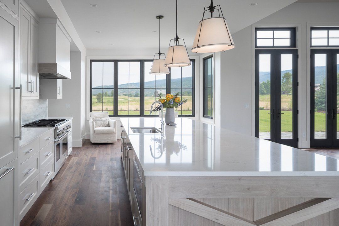 white modern kitchen | iron horse design - build | Jackson, WY 83002