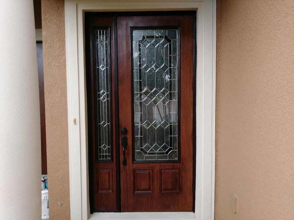 Beautiful Wooden Door — Tampa, FL — American Painters Inc