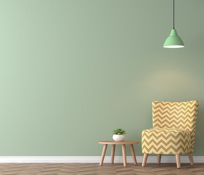 Newly Painted Wall with Green Color — Tampa, FL — American Painters Inc