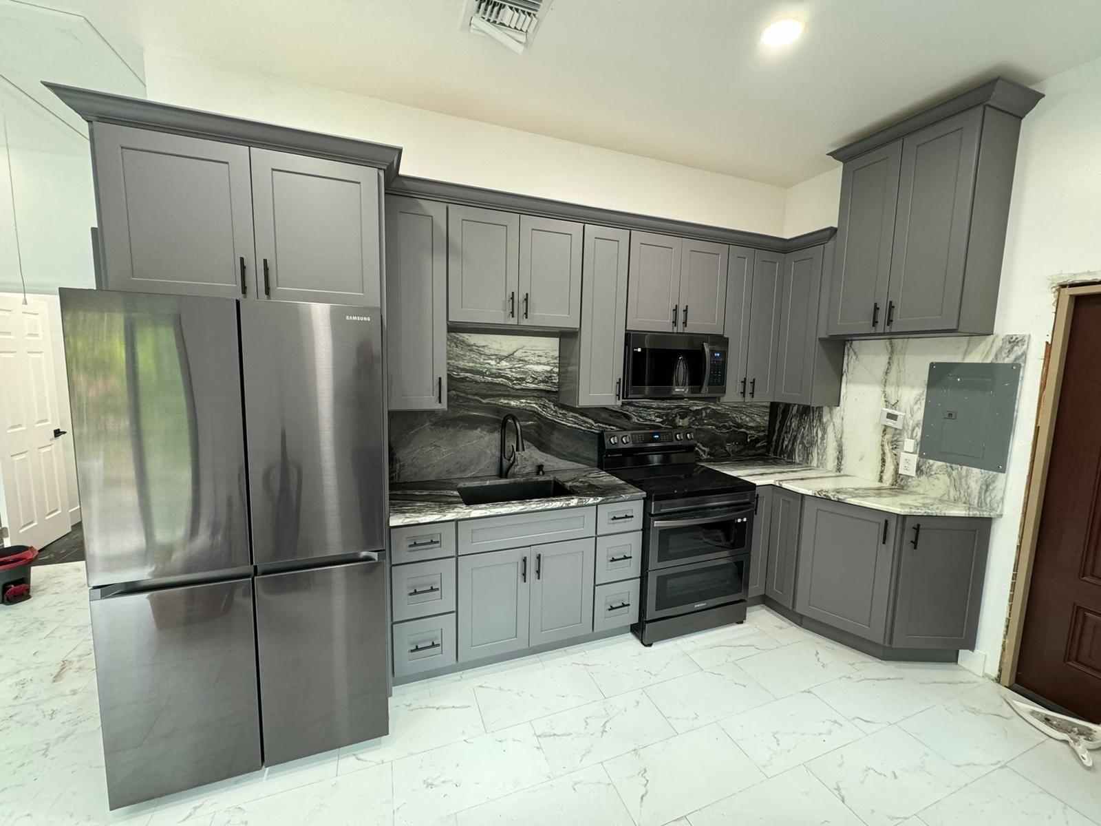 A Bathroom With A Sink — Fort Myers, FL — Roca Granite & Cabinets