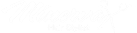 minerva hair stylist white logo