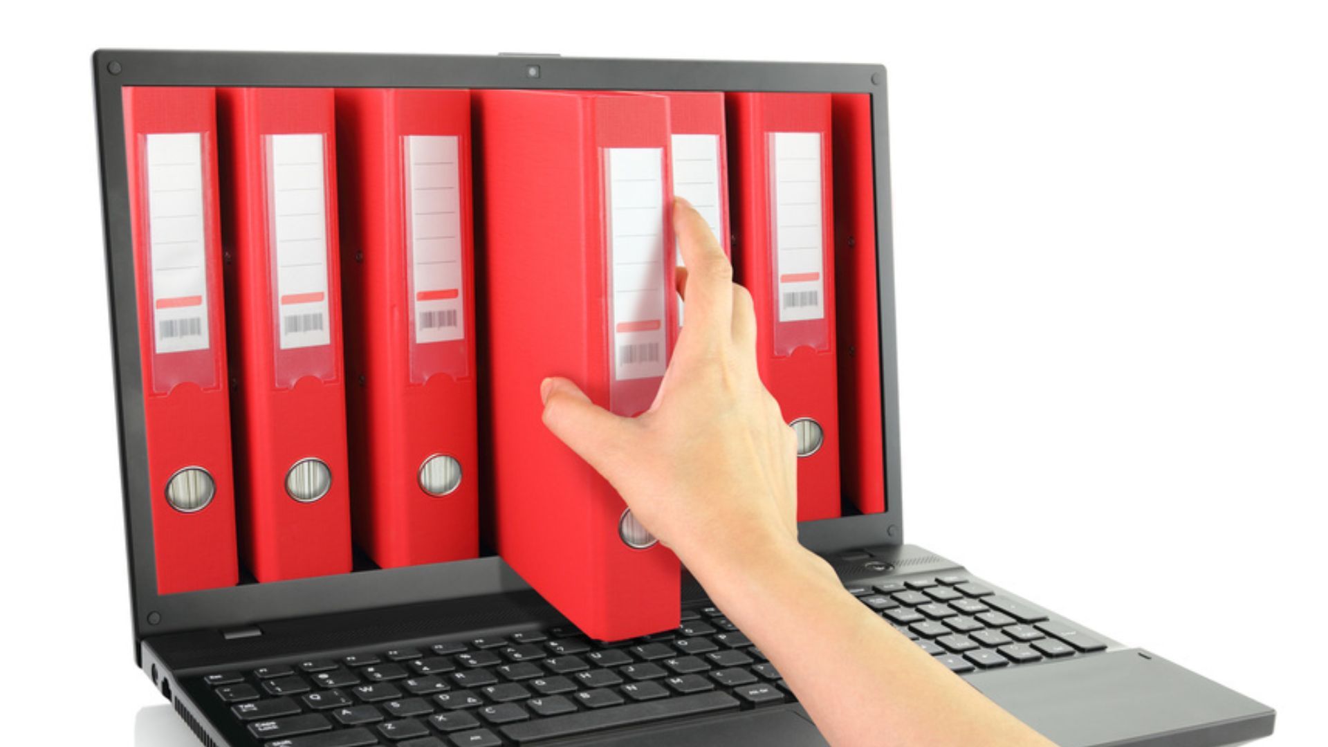 Rollers Media: Laptop keyboard with small flags displaying social media terms like