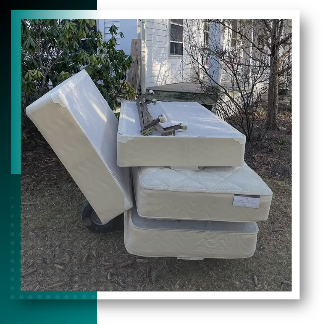 A pile of junk mattress