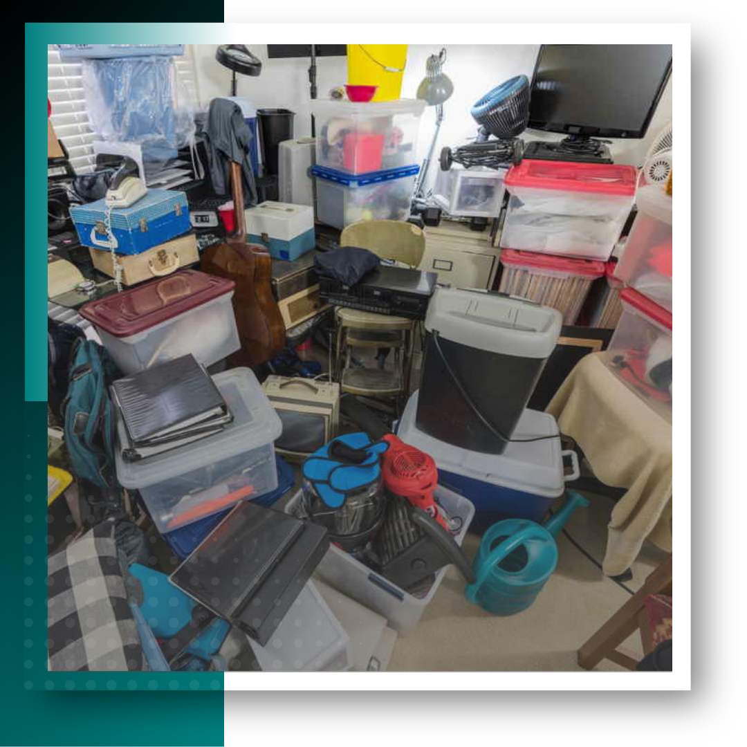 A pile of hoarded materials