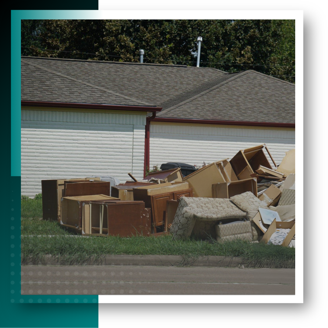 A pile of junk furniture