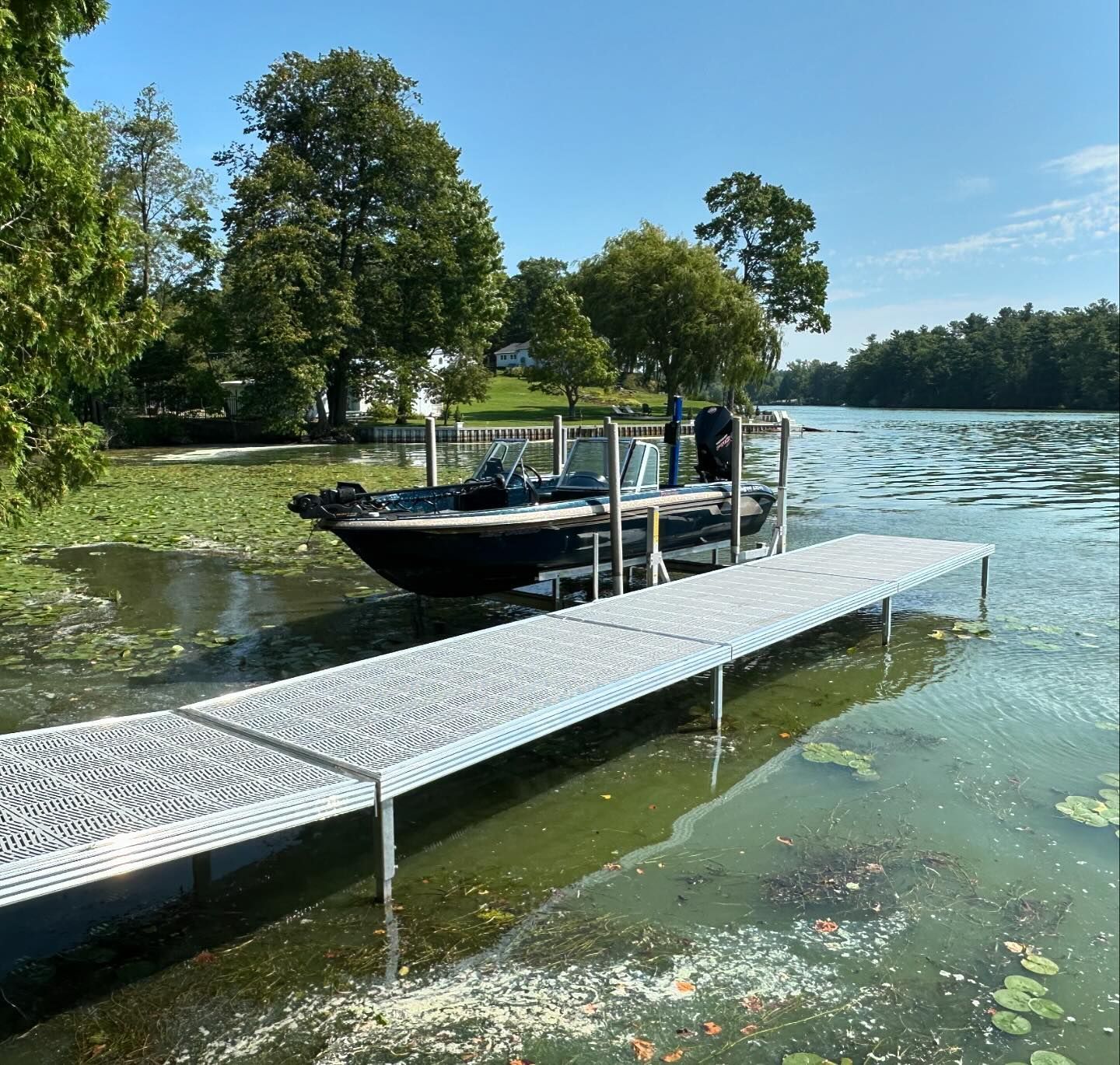 New dock on a lake