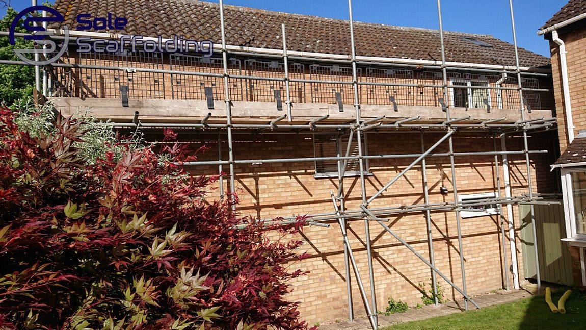 sole scaffolding - Scaffold for new facia install in Comberton