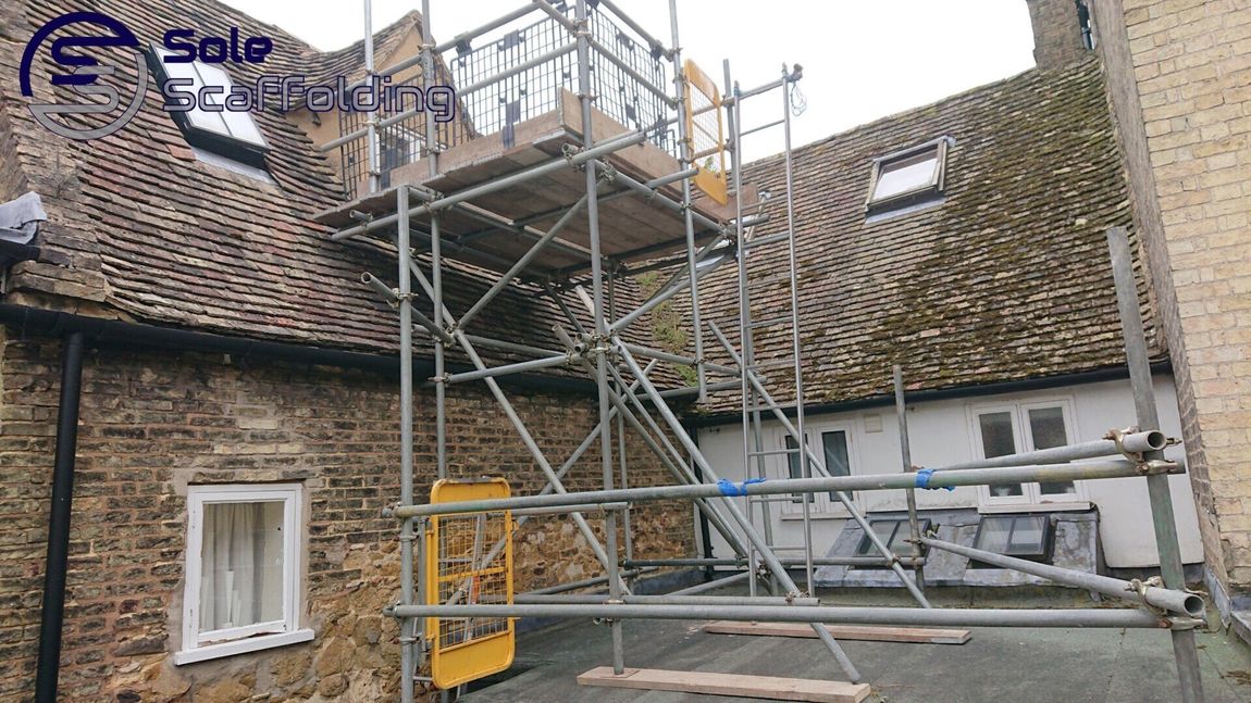sole scaffolding - scaffold for render to dormer window in Ely